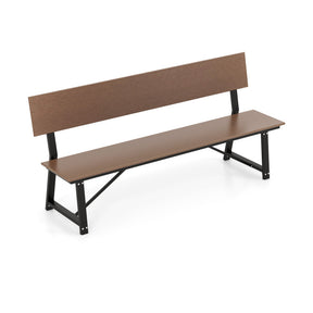 72 Inch Extra Long Outdoor Bench with All-Weather HDPE Seat & Back for 4 Person