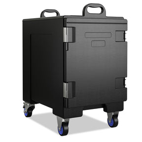 81 Quart Capacity End-loading Insulated Food Pan Carrier with Wheels