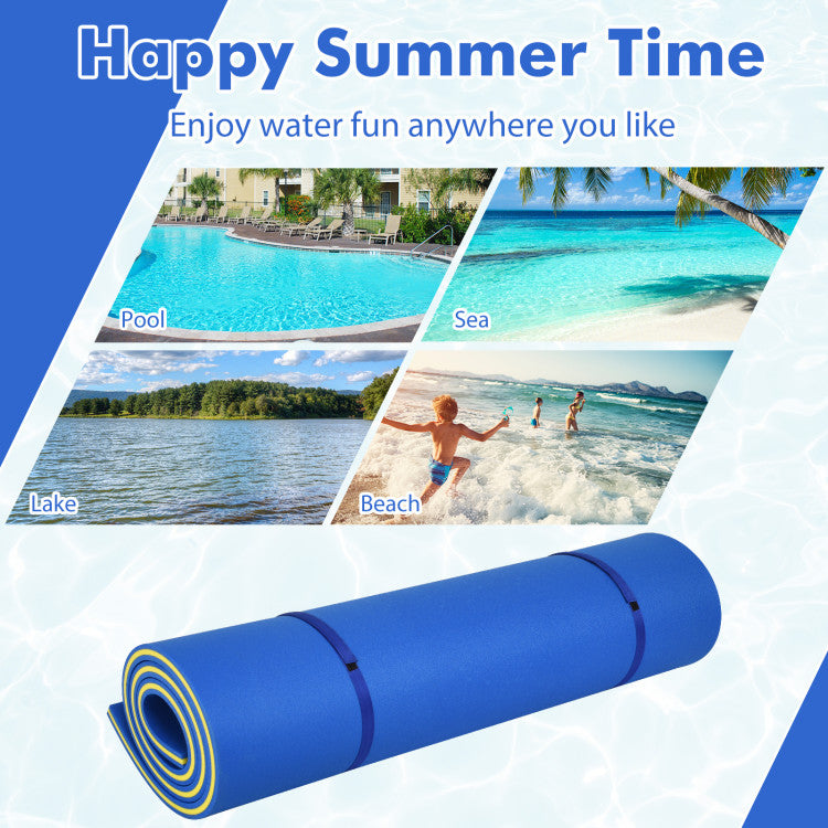 9 x 6 feet 3 Layer Foam Water Pad Floating Mat for Water Park and Lake