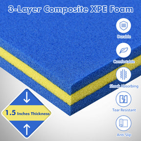 9 x 6 feet 3 Layer Foam Water Pad Floating Mat for Water Park and Lake