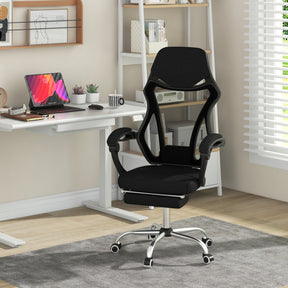 Adjustable Height Ergonomic Mesh Office Chair Gaming Chair with Footrest and Tilting Backrest