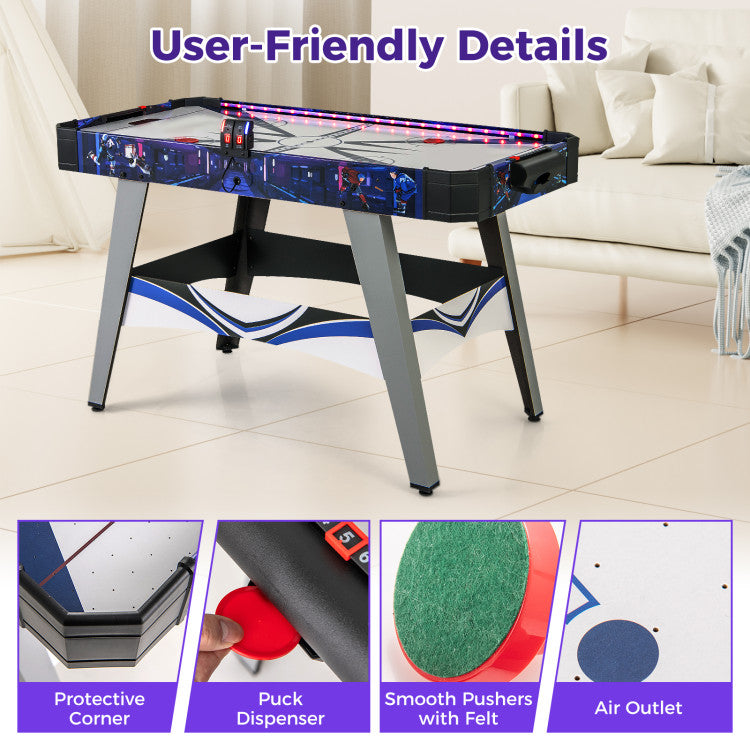 Air Powered Hockey Game Table with Dual Score Display for Home Office