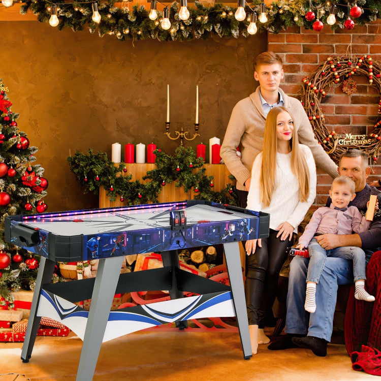 Air Powered Hockey Game Table with Dual Score Display for Home Office