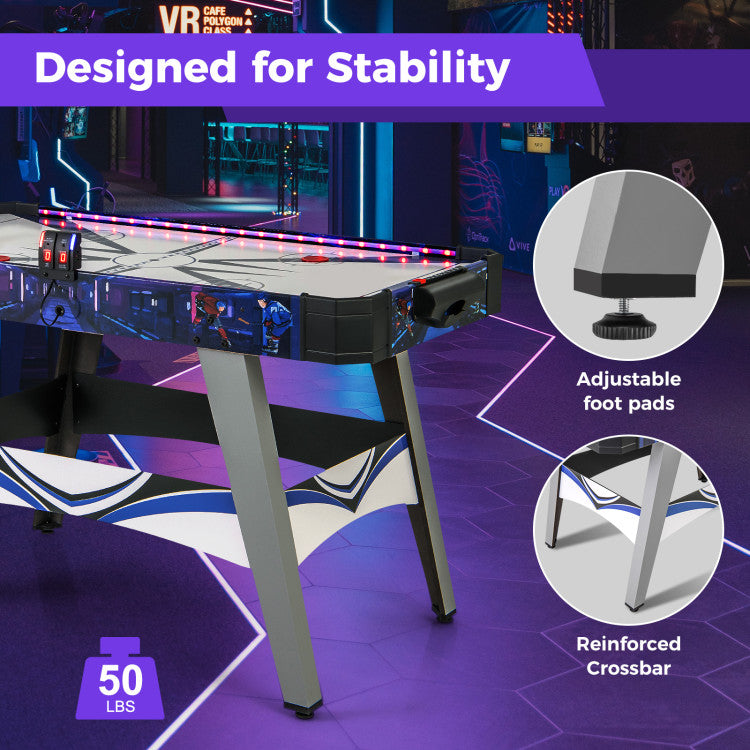 Air Powered Hockey Game Table with Dual Score Display for Home Office