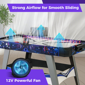 Air Powered Hockey Game Table with Dual Score Display for Home Office