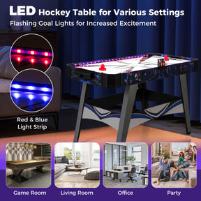 Air Powered Hockey Game Table with Dual Score Display for Home Office