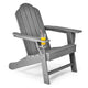 All-Weather HDPE Adirondack Chair with Cup Holder, Outdoor Patio Adirondack Chair, Fire Pit Chair for Porch Garden Poolside Beach