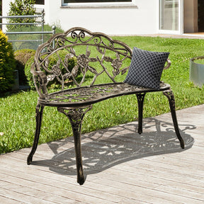 Aluminum Outdoor Patio Garden Bench Chair Loveseat Cast