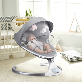 Remote Control Portable Baby Swing Electric Rocking Chair with Music Timer and Net Cover