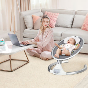 Remote Control Portable Baby Swing Electric Rocking Chair with Music Timer and Net Cover