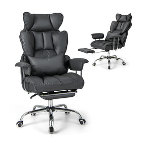 Big and Tall Executive Office Chair with Footrest and Adjustable Backrest