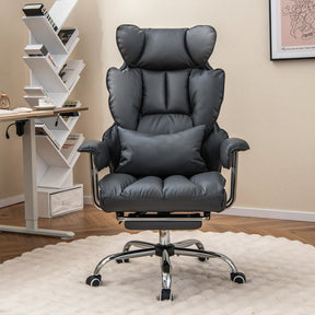 Big and Tall Executive Office Chair with Footrest and Adjustable Backrest