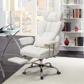 Big and Tall Executive Office Chair with Footrest and Adjustable Backrest