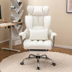 Big and Tall Executive Office Chair with Footrest and Adjustable Backrest