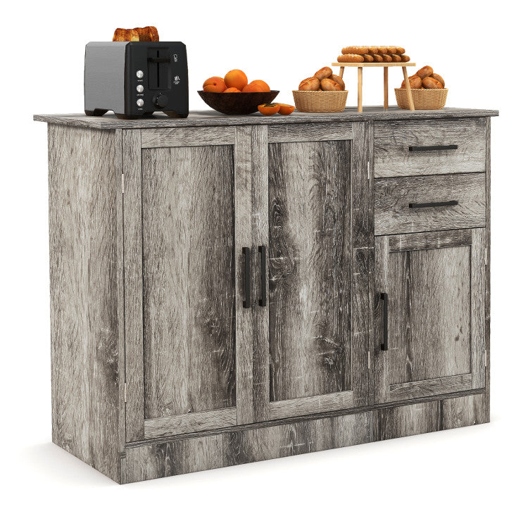 Buffet Sideboards Storage Cabinet with 2-Door Cabinet and 2 Drawers