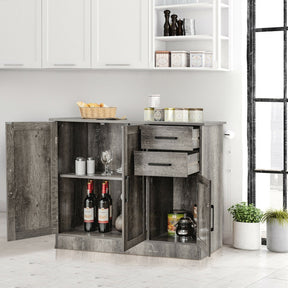 Buffet Sideboards Storage Cabinet with 2-Door Cabinet and 2 Drawers