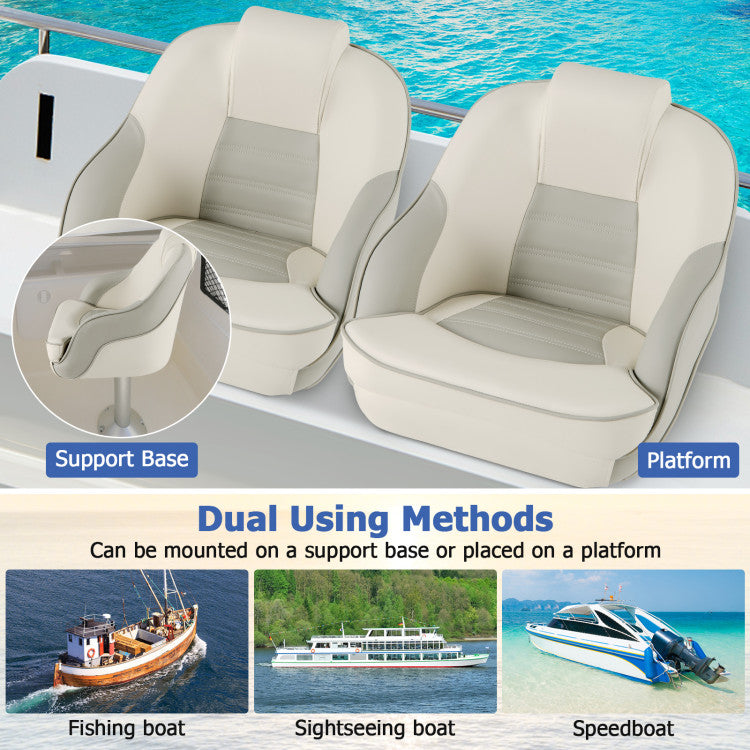 Captain Bucket Boat Seat with Waterproof PVC Leather for Boat Sightseeing