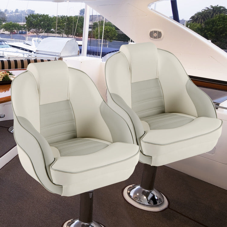 Captain Bucket Boat Seat with Waterproof PVC Leather for Boat Sightseeing