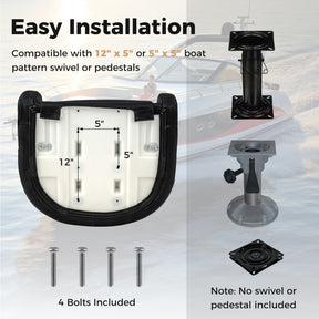 Captain Bucket Seat with Waterproof PVC Leather for Sightseeing Boat