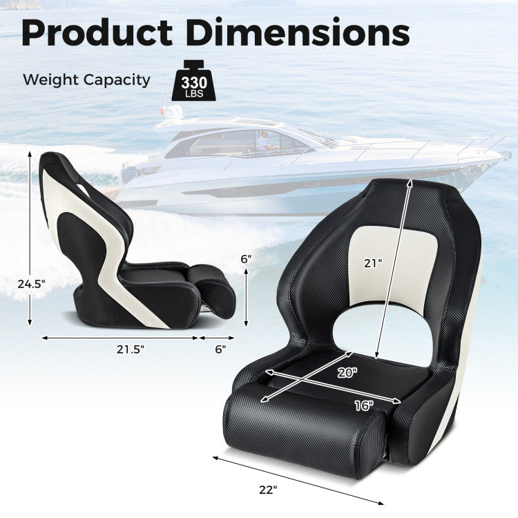 Captain Bucket Seat with Waterproof PVC Leather for Sightseeing Boat