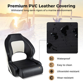 Captain Bucket Seat with Waterproof PVC Leather for Sightseeing Boat