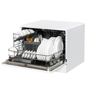 Compact Countertop Dishwasher 5 Washing Programs with 6 Place Settings and Child Safety Lock