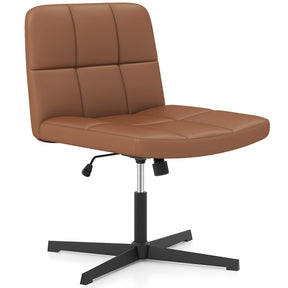 Cross-legged Office Chair with Oversized U-shaped Seat and Adjustable Height for Home Office