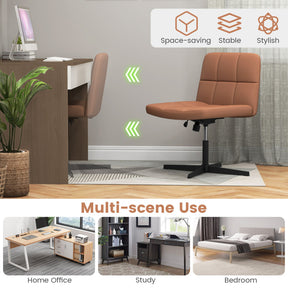 Cross-legged Office Chair with Oversized U-shaped Seat and Adjustable Height for Home Office