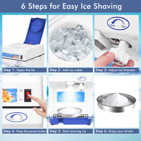 Efficient Electric Ice Shaver Machine with Low Noise and Adjustable Ice