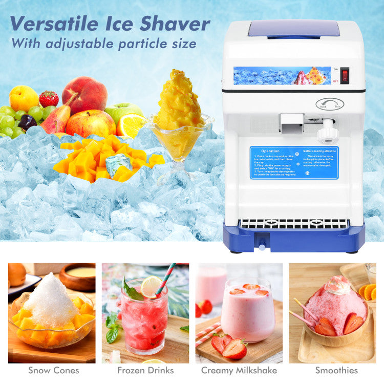 Efficient Electric Ice Shaver Machine with Low Noise and Adjustable Ice