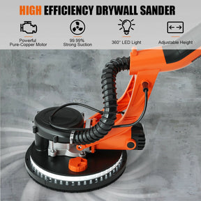 Electric Foldable Drywall Sander 750W Variable Speed with LED and Foldable Handle