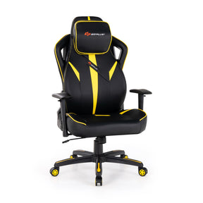 Ergonomic Rocking Gaming Chair with Adjustable Height and Reclining Backrest