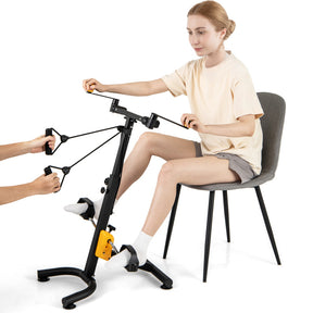 Folding Pedal Exercise Bike with Adjustable Resistance and Height