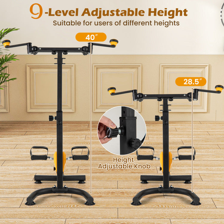 Folding Pedal Exercise Bike with Adjustable Resistance and Height