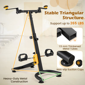 Folding Pedal Exercise Bike with Adjustable Resistance and Height