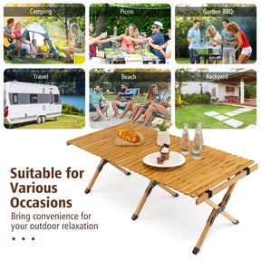 Hikidspace Folding Picnic Table with Carry Bag for Camping, BBQ and Patio