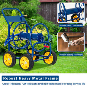 Garden Water Hose Reel Cart with Wheels for Watering Plants, Washing cars and Bathing Pets