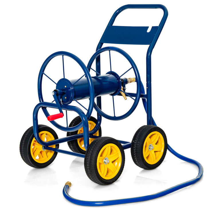 Garden Water Hose Reel Cart with Wheels for Watering Plants, Washing cars and Bathing Pets