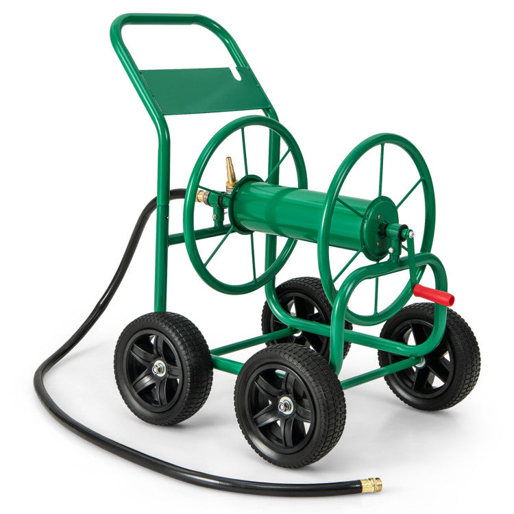 Garden Water Hose Reel Cart with Wheels for Watering Plants, Washing cars and Bathing Pets