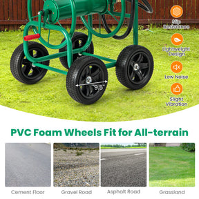 Garden Water Hose Reel Cart with Wheels for Watering Plants, Washing cars and Bathing Pets