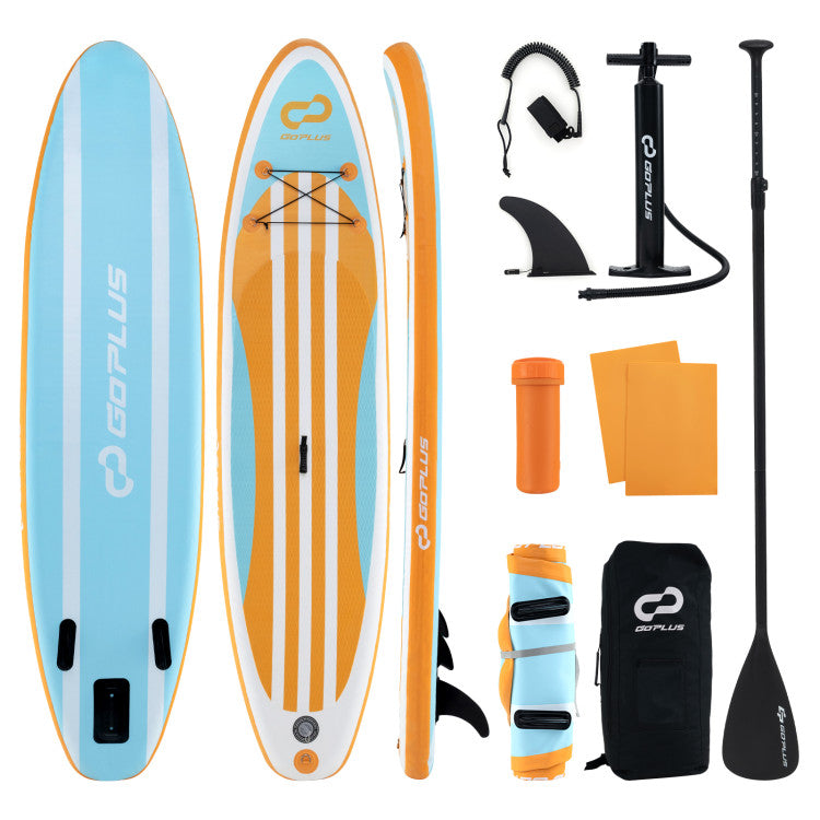 Inflatable Folding Stand up Paddle Board with Adjustable Paddle and Accessories for Adults and Kids