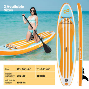 Inflatable Folding Stand up Paddle Board with Adjustable Paddle and Accessories for Adults and Kids