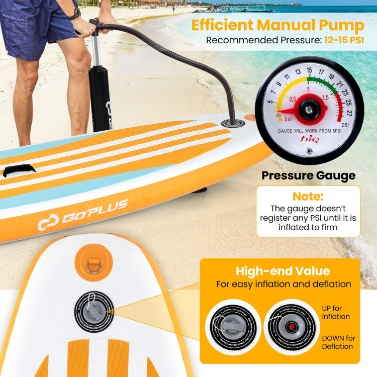 Inflatable Folding Stand up Paddle Board with Adjustable Paddle and Accessories for Adults and Kids