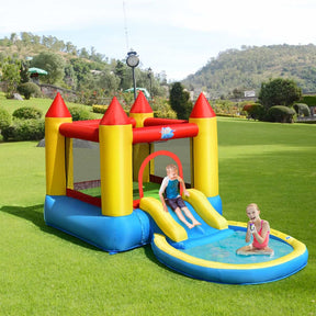 Hikidspace Kids Inflatable Bounce House Castle with Balls Pool and Bag