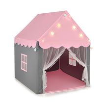 Kids Playhouse Tent with Star Lights and Mat for Indoor and Outdoor