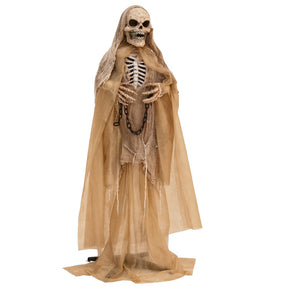 Hikidspace Lighted and Animated Halloween Decoration Outdoor Skeleton with LED