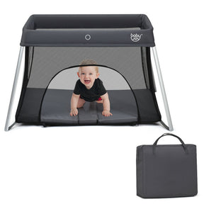 Lightweight Portable Crib Foldable Baby Playpen with Carrying Bag and Mattress