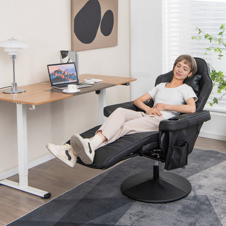 Massage Gaming Recliner Chair with Adjustable Height and 8 Modes