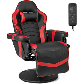 Massage Gaming Recliner Chair with Adjustable Height and 8 Modes