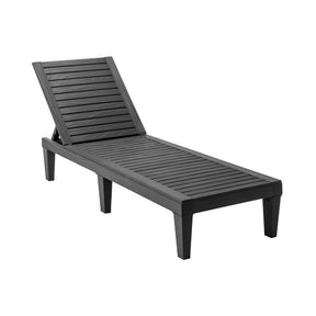 Outdoor Chaise Lounge Chair with 5 Positions Adjustable Backrest for Patio and Garden